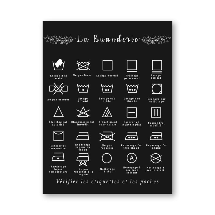 Scandinavian Chic Monochrome Canvas Art for Laundry Room Aesthetics