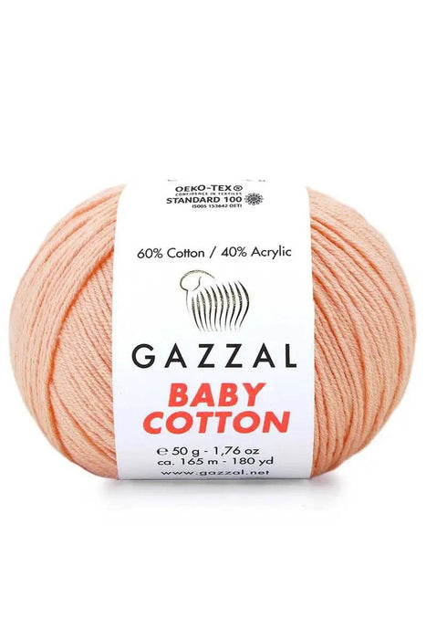 Gazzal Baby Cotton Ball Hand Knitting Yarn - 50g, 165m, Soft Cotton-Acrylic Blend for Creative Crochet & DIY Projects, Turkish Quality