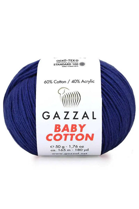 Gazzal Baby Cotton Ball Hand Knitting Yarn - 50g, 165m, Soft Cotton-Acrylic Blend for Creative Crochet & DIY Projects, Turkish Quality