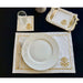 Luxury 3D Embroidered Placemat Collection - 12-Piece Set, Elegant American Service & Cocktail Mats from Turkey