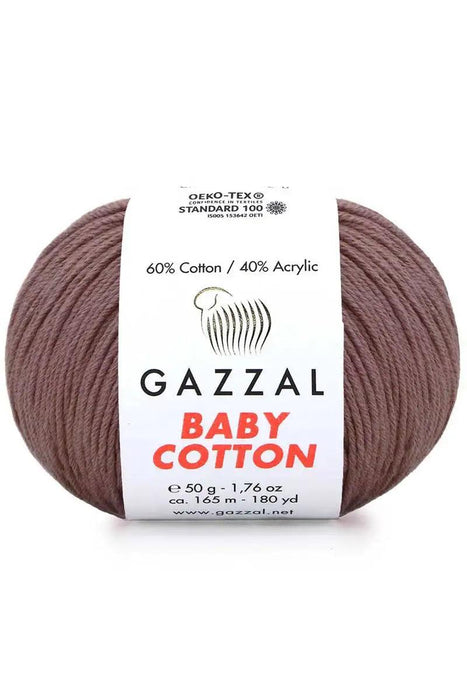 Gazzal Baby Cotton Ball Hand Knitting Yarn - 50g, 165m, Soft Cotton-Acrylic Blend for Creative Crochet & DIY Projects, Turkish Quality