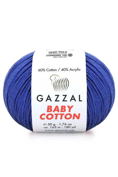 Gazzal Baby Cotton Ball Hand Knitting Yarn - 50g, 165m, Soft Cotton-Acrylic Blend for Creative Crochet & DIY Projects, Turkish Quality