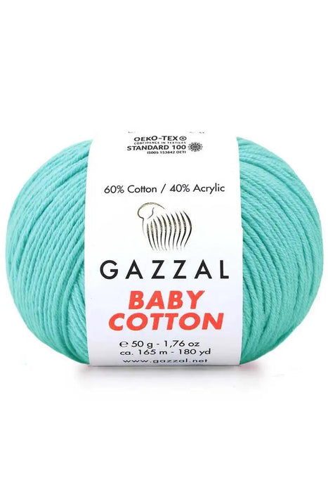Gazzal Baby Cotton Ball Hand Knitting Yarn - 50g, 165m, Soft Cotton-Acrylic Blend for Creative Crochet & DIY Projects, Turkish Quality