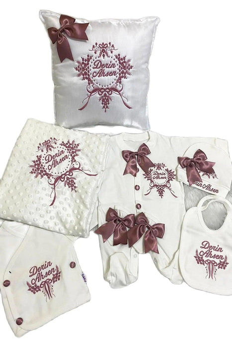 Personalized Luxury Cotton Baby Outfit Collection with Custom Embroidery