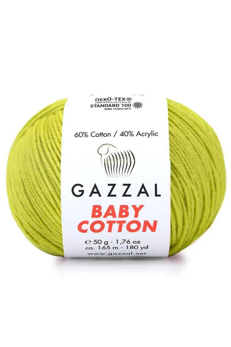 Gazzal Baby Cotton Ball Hand Knitting Yarn - 50g, 165m, Soft Cotton-Acrylic Blend for Creative Crochet & DIY Projects, Turkish Quality