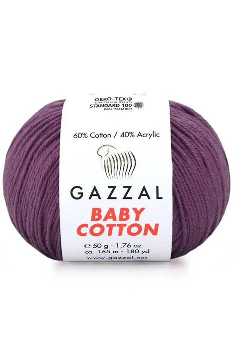 Gazzal Baby Cotton Ball Hand Knitting Yarn - 50g, 165m, Soft Cotton-Acrylic Blend for Creative Crochet & DIY Projects, Turkish Quality