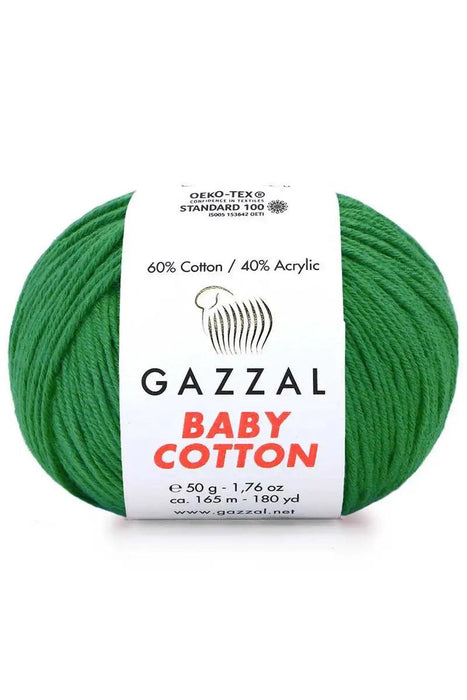 Gazzal Baby Cotton Ball Hand Knitting Yarn - 50g, 165m, Soft Cotton-Acrylic Blend for Creative Crochet & DIY Projects, Turkish Quality