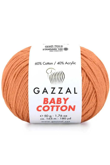 Gazzal Baby Cotton Ball Hand Knitting Yarn - 50g, 165m, Soft Cotton-Acrylic Blend for Creative Crochet & DIY Projects, Turkish Quality