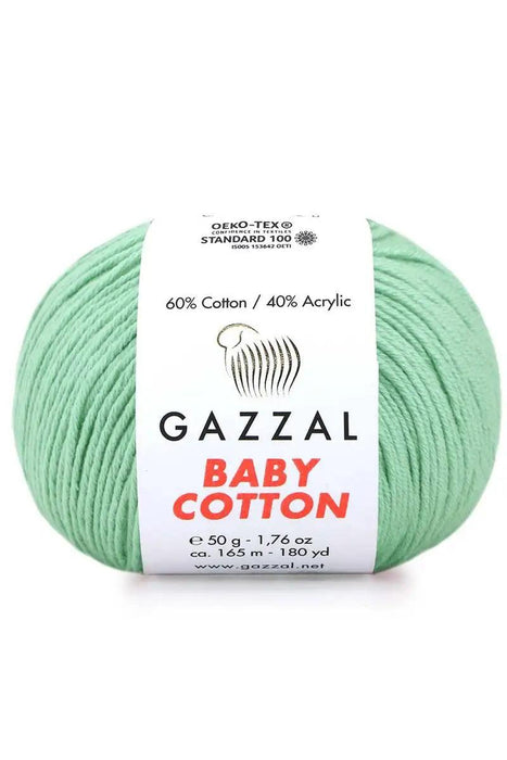 Gazzal Baby Cotton Ball Hand Knitting Yarn - 50g, 165m, Soft Cotton-Acrylic Blend for Creative Crochet & DIY Projects, Turkish Quality