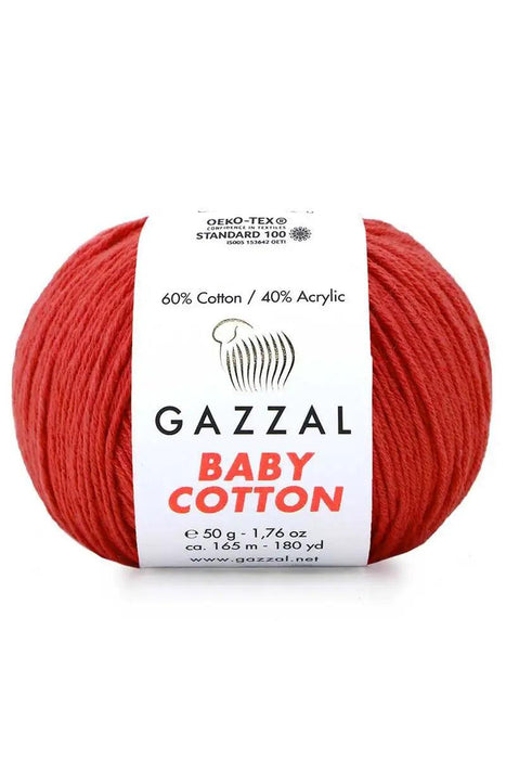 Gazzal Baby Cotton Ball Hand Knitting Yarn - 50g, 165m, Soft Cotton-Acrylic Blend for Creative Crochet & DIY Projects, Turkish Quality
