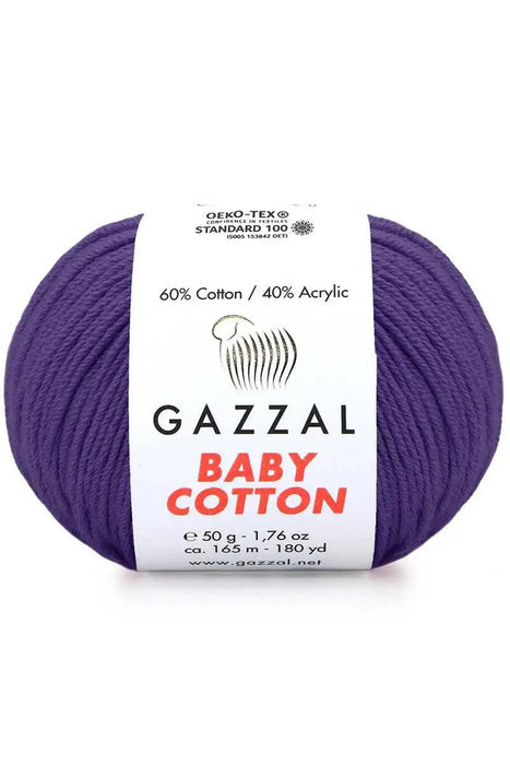 Gazzal Baby Cotton Ball Hand Knitting Yarn - 50g, 165m, Soft Cotton-Acrylic Blend for Creative Crochet & DIY Projects, Turkish Quality