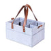 Nursery Felt Storage Organizer Basket for Baby Diapers and Essentials with Handle Caddy