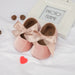 Adorable Baby Girl Crib Shoes with Butterfly Knot - Non-slip Soft Cotton Rubber First Walkers