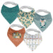 Organic Cotton Triangle Bibs Set for Newborns - Adorable Animal Designs for Feeding and Drooling