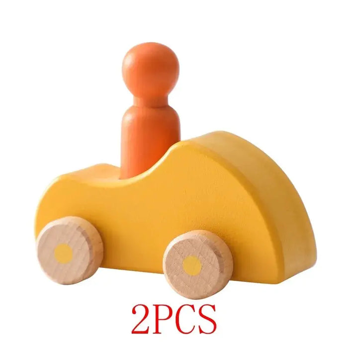 Educational Wooden Train Set for Babies - Montessori-Inspired Learning Toy with Trolley and Number Blocks