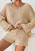 Khaki Knit Sweater and Shorts Set: Chic Comfort for Every Occasion