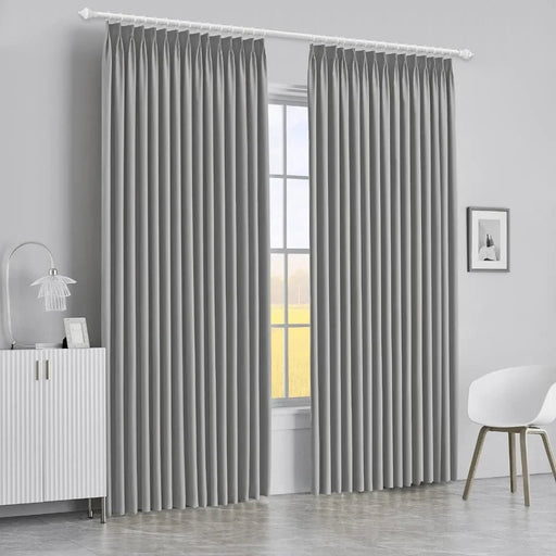 Blackout Thermal Insulated Pleated Curtain Panel with Tieback - 84x96 Inches