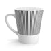 Modern Striped Ceramic Latte Mug with Elegant Sublimated Design