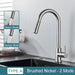 Modern Touchless Black Stainless Steel Kitchen Faucet with Dual Spray Options