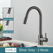 Modern Touchless Black Stainless Steel Kitchen Faucet with Dual Spray Options