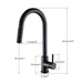 Modern Touchless Black Stainless Steel Kitchen Faucet with Dual Spray Options