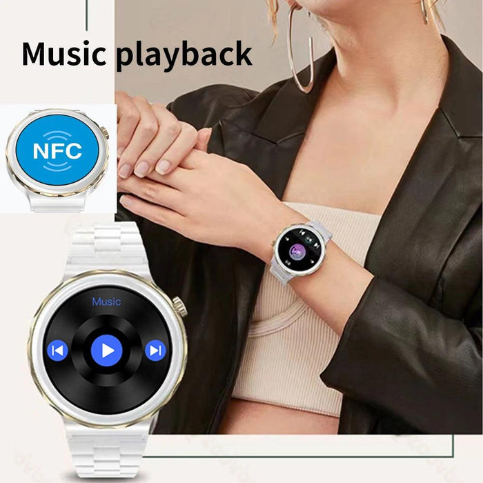 Chic Bluetooth Smartwatch for Women's Wellness with Tailored Features