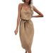 Chic Split Suspender Midi Dress - Essential Addition to Women's Fashion Collection