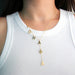 Personalized Lariat Name Necklace - Dainty Bubble Letters Jewelry for Women