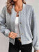 Chic Cable-Knit Snap Front Cardigan - Essential Winter Layer