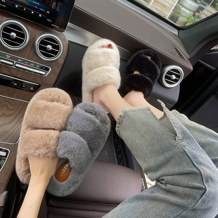 Leisure Fleece-lined Platform Slippers