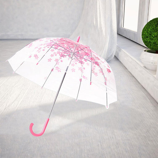 Elegant Pink Cherry Blossom Japanese Bubble Umbrella for Ladies