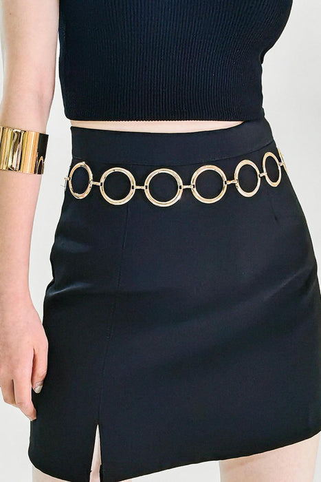 Ferroalloy Chic Circle Link Belt: The Ultimate Fashion Accessory