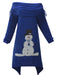 Snowman Paradise Drawstring Dress - Women's Cozy Winter Style
