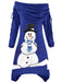Snowman Paradise Drawstring Dress - Women's Cozy Winter Style