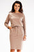 Stylish Cotton Daydress with Adjustable Tie, Convenient Pockets, and Distinct Applique Accents