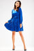 Ruffled Bell Sleeve Elastic Waist Midi Dress