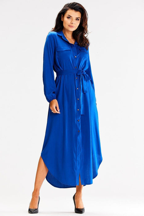 Elegant Belted Maxi Shirt Dress for Effortless Chic