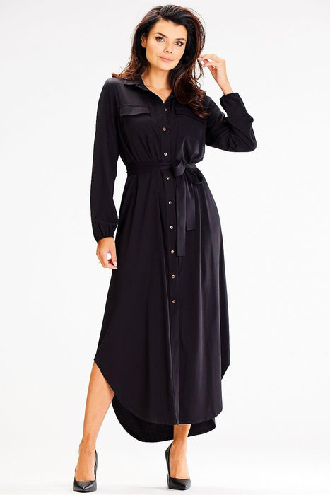 Elegant Belted Maxi Shirt Dress for Effortless Chic