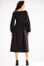 Sophisticated Boat Neck Blouson Midi Dress