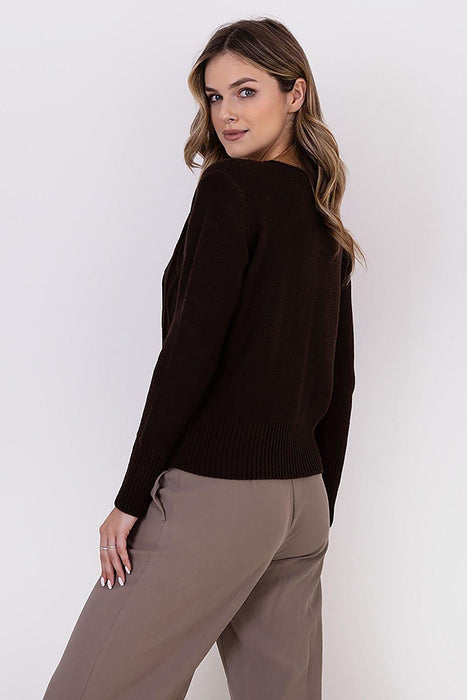 Chic Knit Round Neck Cardigan