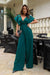 Chic Wide-Leg Jumpsuit with Flared Sleeves and Statement Belt