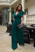 Chic Wide-Leg Jumpsuit with Flared Sleeves and Statement Belt