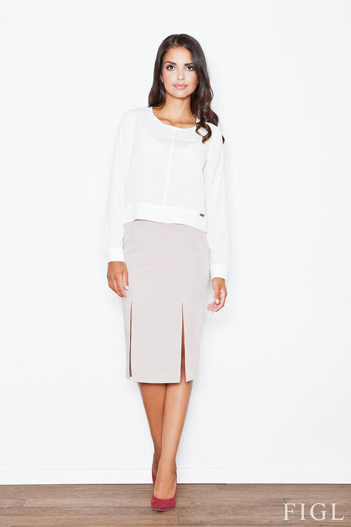 Elegant High-Waisted Skirt with Stunning Front Slits