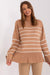 Chic Striped Button-Up Sweater for Effortless Elegance