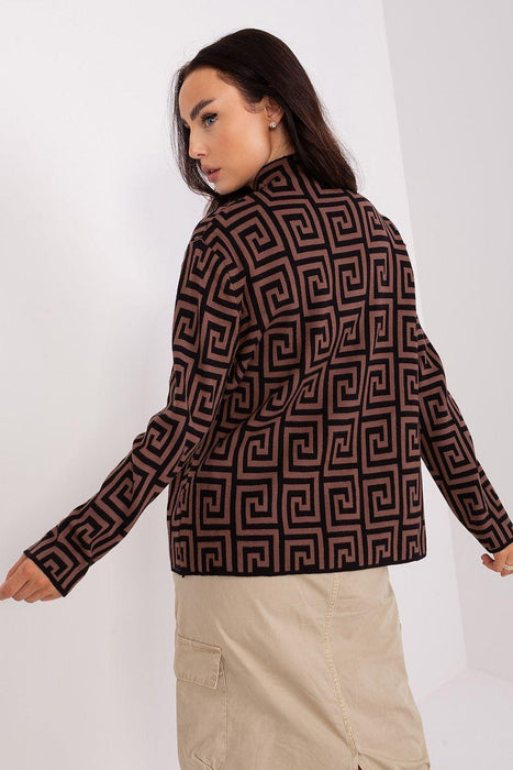 Trendy Geometric Patterned Women's Pullover Sweater