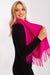 Chic Winter Wrap with Tassel Accents - Luxurious 100% Polyester, 196 cm Long