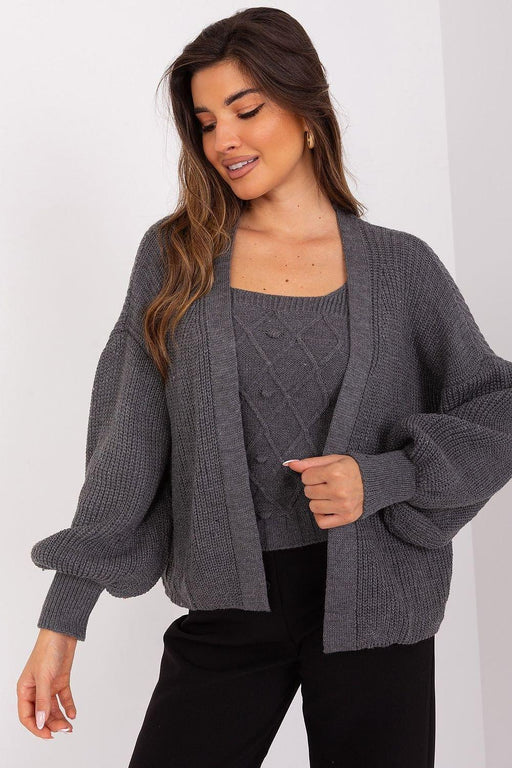 Elegant Twinset: Strapless Top with Cozy Cardigan