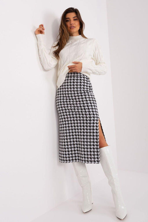 Elegant Peplum Knit Midi Skirt