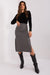 Elegant Peplum Knit Midi Skirt