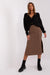 Elegant Peplum Knit Midi Skirt